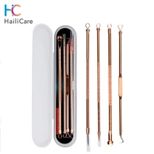 4 шт. иглы для удаления угрей, акне из нержавеющей кожи, экстрактор для удаления пятен и комедона, инструменты для ухода за лицом, очищающие поры для лица