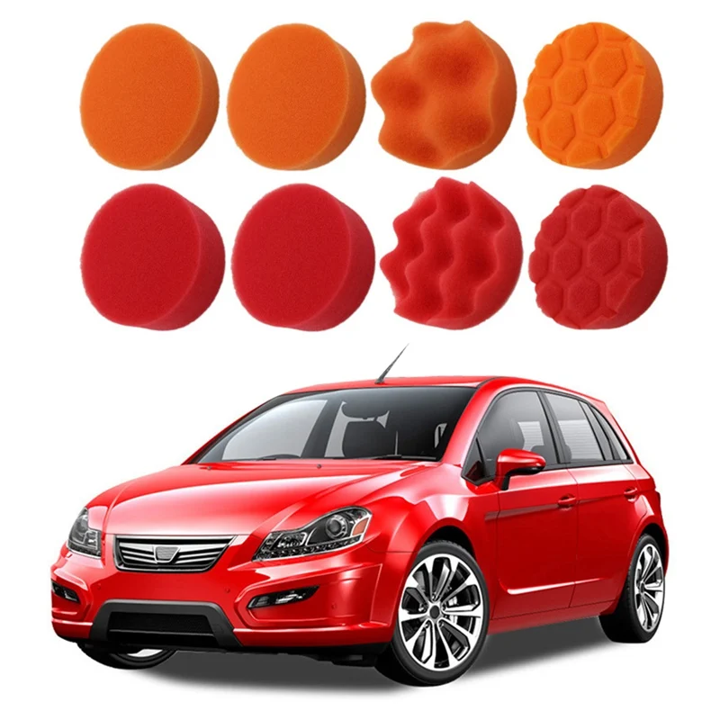 

2020 Self-adhesive Polishing Waxing Wool Wheel Wave Flat Sponge Wheel 3 Inch 31 Piece Set Beauty Waxing Car Polishing Disc