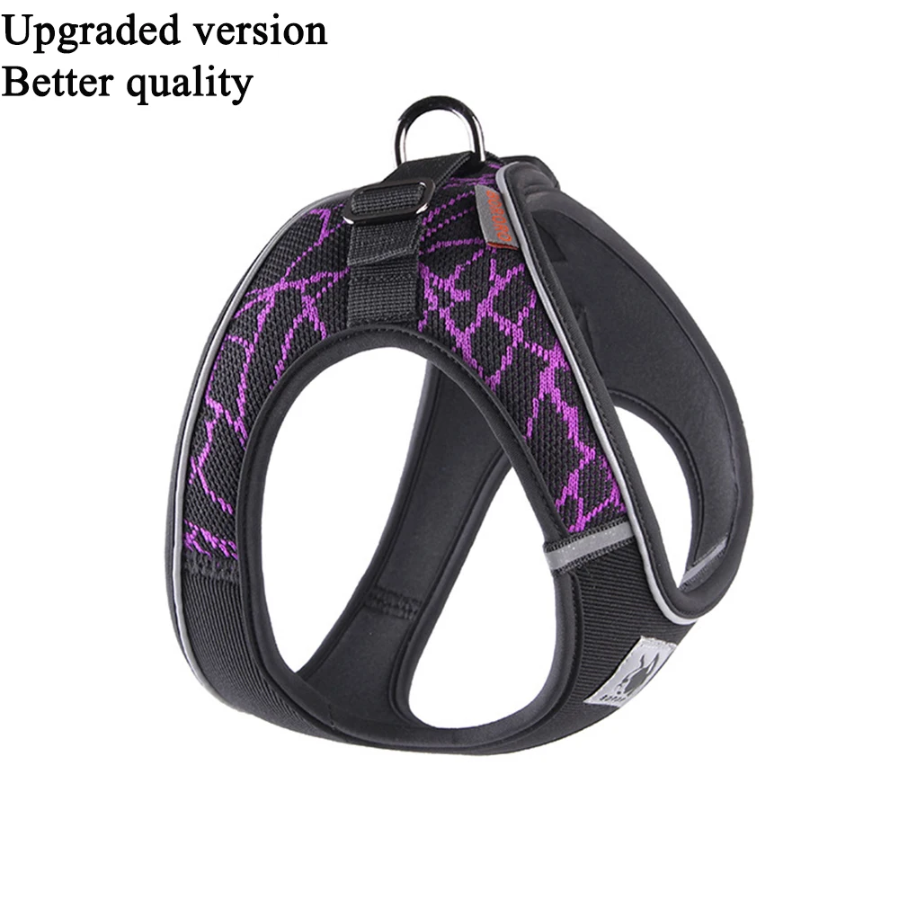 style 2 purple Мягкий нагрудный жилет для домашних животных, спортивный канат для перевозки домашних животных, жилет для собак на открытом воздухе, Светоотражающий Поводок для собак, стабильность - Цвет: style 2 purple