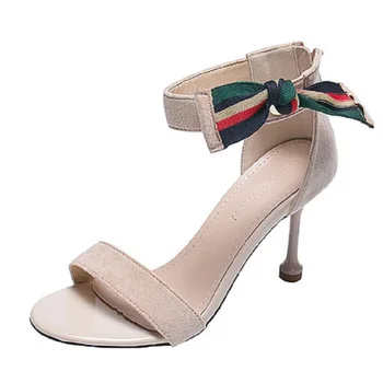 

2020 summer new women's sandals fashion wild sexy comfortable breathable open toe bow stiletto high heel women sandals