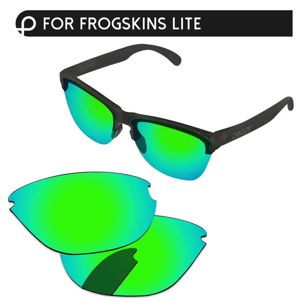 PapaViva Сменные линзы для аутентичных солнцезащитных очков Frogskins Lite OO9374 Поляризованные-несколько вариантов - Цвет линз: Emerald Green