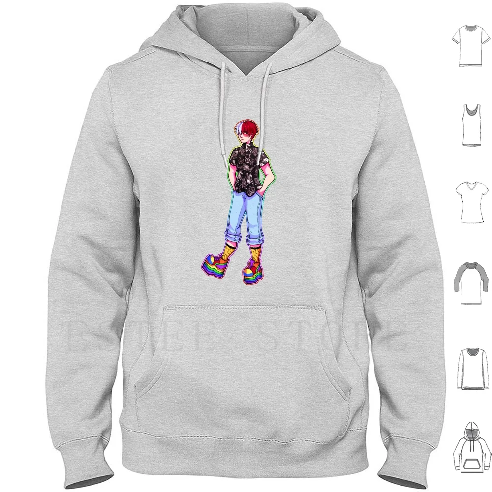 Cryptid Todoroki Felpe Con Cappuccio Manica Lunga Todoroki Shouto Todoroki Shoto Shouto Todoroki Shoto Todoroki Bnha Boku No Hero