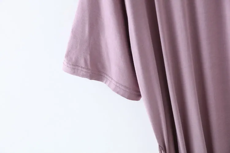 Kimono Women Summer Robes Comfortable Modal Sleepwear Short Sleeve Bathrobes Female Loose Plus Size Home Clothes Ropa Mujer