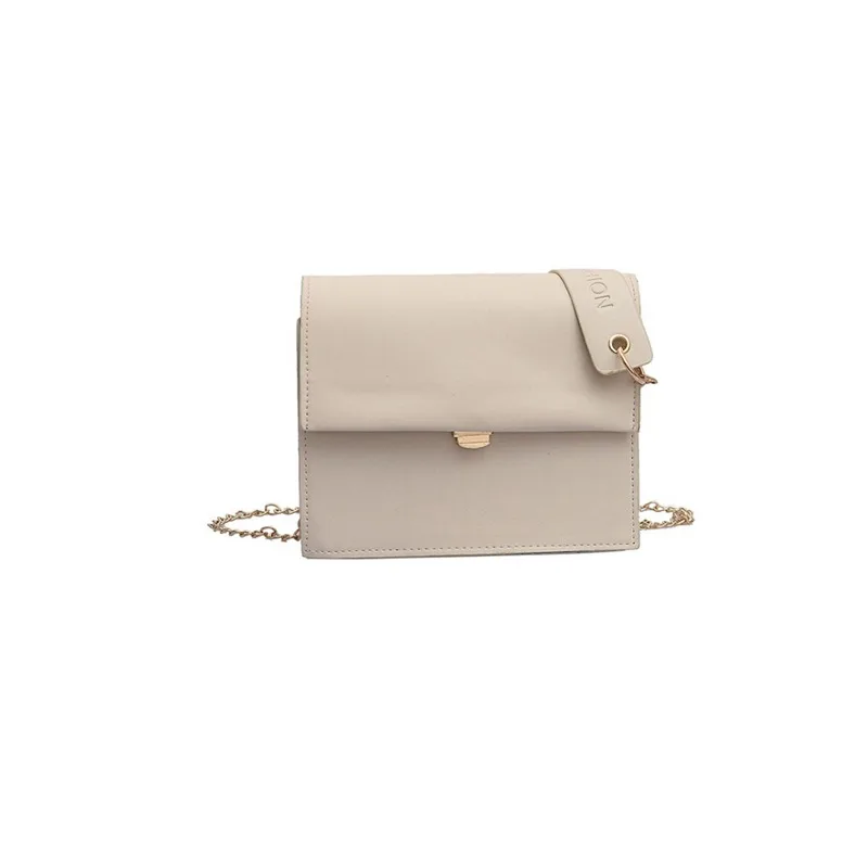 Новая сумка на плечо в стиле ретро универсальная сумка на плечо с цепочкой маленькая квадратная сумка из искусственной кожи Маленькая квадратная сумка - Цвет: White