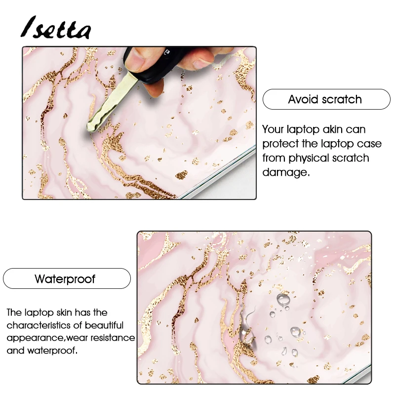 Pink Marble Laptop Skin Sticker Mackbook Cover 11/12/13/14/15/16 inch for MacBook Air 11 Air 13.3 Pro 13/HP/DELl/Lenovo