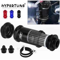 Hypertune - AN6 / AN8 / AN10 Inline PQY Fuel Filter E85 Ethanol With 100 Micron Stainless steel element and PQY sticker