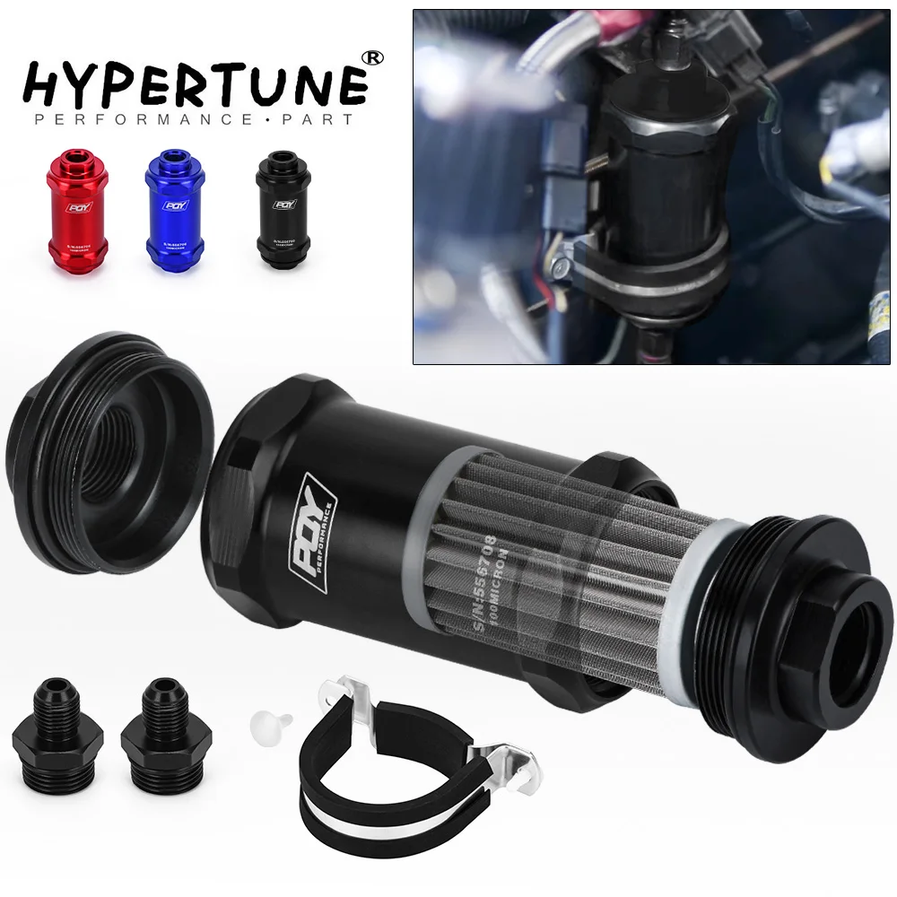Filtro de Combustível Etanol com Elemento de Aço Mícrons e Adesivo Inoxidável de 100 Inline Pqy E85 Hypertune-an6 – An8 An10