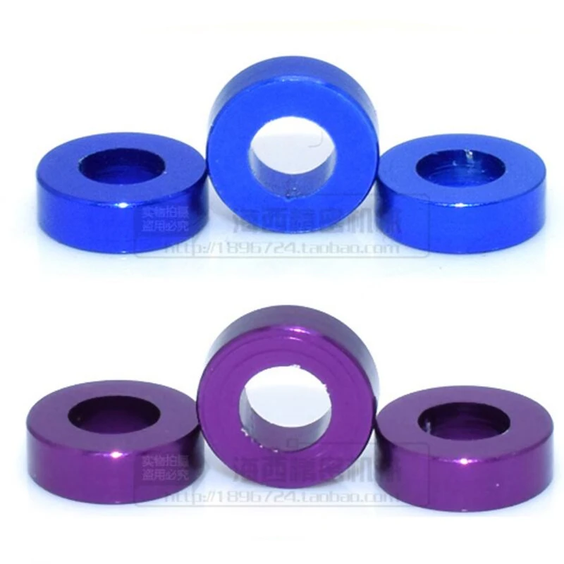 3mm arruelas de liga aluminio colorida 50 pecas 03