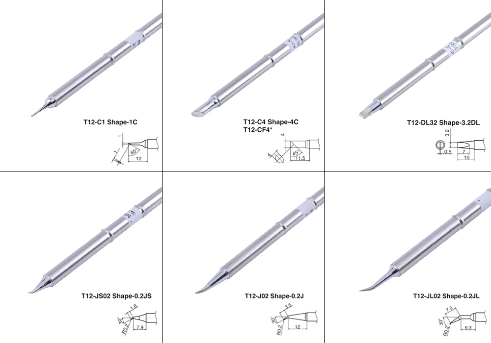KSGER T12 паяльник наконечники серии T12 железный наконечник для Hakko FX951 STC и STM32 OLED паяльная станция