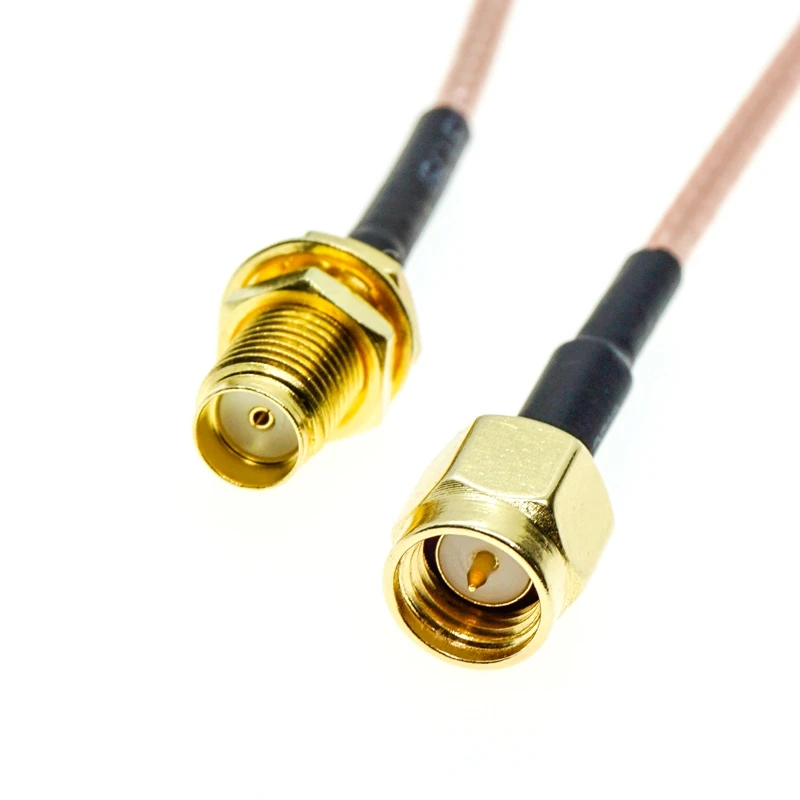 Coaxial Cable Connector RG316 SMA Male To SMA Female Bulkhead Crimp Coax RF Extension