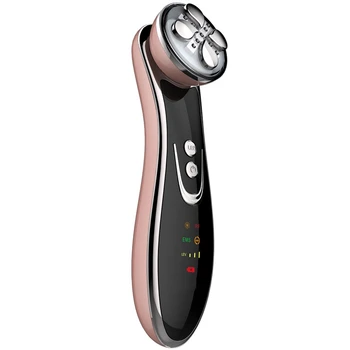 

RF Radio Hot Cold Eye Facial Multifunction 5 in 1 LED Photon Skin Care Device Face Skin EMS Mesotherapy Massager