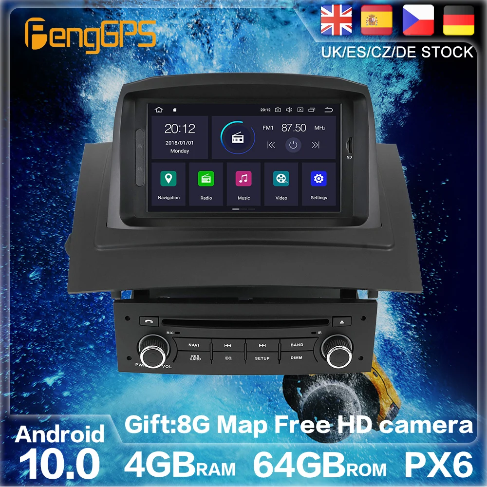 

Android 10 PX6 For Renault Megane 2 Fluence 2008-2002 GPS Navigation Auto Radio Stereo Car DVD Multimedia Player HeadUnit 2DIN