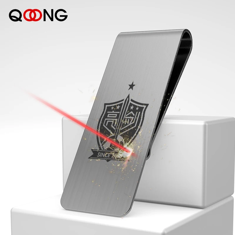 Lettering Stainless Steel Brass Men Money Clip Wallet Card Folder Holder Hollow Design Card ID Case Clip Wallets for Men