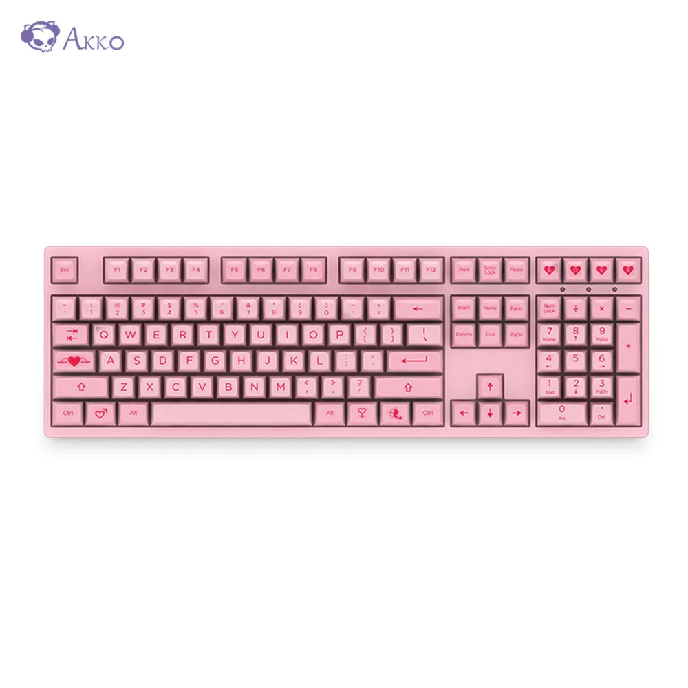 Akko 3108 V2 Проводная Механическая клавиатура usb type-C игровые клавиатуры 108 клавиш с 9 дополнительными клавишами DIY макет розовая девушка