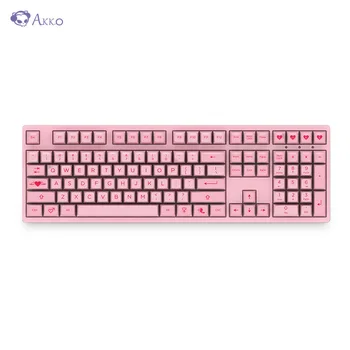 

Akko 3108 V2 Wired Mechanical Keyboard USB Type-C Gaming Keyboards 108 Keys With 9 Additional Keycaps DIY Layout Pink Girl
