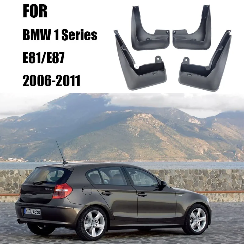 For BMW 1-Series E81 E87 Mudguards Fender BMW 120i Mud flap splash Guard Fenders car accessories Styline Front Rear 4 pcs