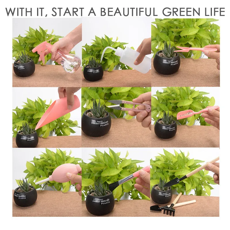 Набор инструментов для выращивания суккулентов в горшках 12/16 шт ручные