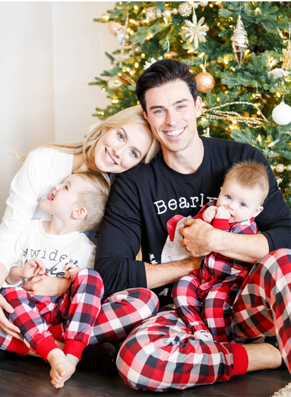 Рождественская Пижама с изображением полярного медведя для всей семьи; одинаковые комплекты одежды для семьи; пижамный комплект для мамы, папы и детей; одежда для сна