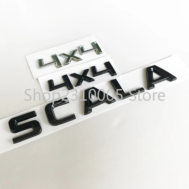 ABS Buchstaben Emblem Logo für Skoda SCALA 4X 4 230 TSI Auto Stamm Deckel  Typenschild Vorne Hinten Runde Abzeichen Aufkleber 80mm 90mm 100mm Neue -  AliExpress