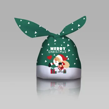 

10pcs Santa Gift Bag Candy Bag Snowflake Crisp Bag Drawstring Bag Merry Christmas Decorations for Home New Year 2021 Presents