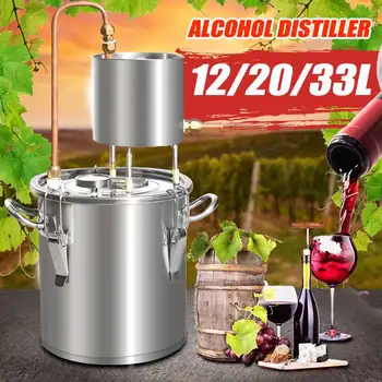 

8/10/12/20/35L Distiller Moonshine Alcohol Stainless Copper DIY Home Water Wine Essential Oil Brewing Red Copper Condensing Kit