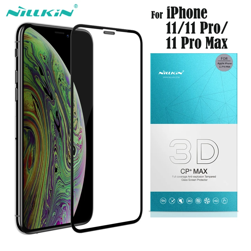 For iPhone 11 11 Pro Max Tempered Glass Nillkin 3D CP+ Max Anti-Explosion Glass Full Coverage Screen Protector For iPhone 11 Pro