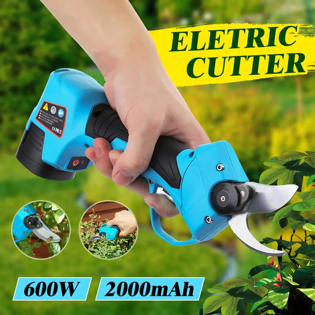 600W 2000mAh Rechargeable Electric Pruning Scissors Cordless Pruning Shears Garden Pruner Secateur Branch Cutter Cutting Tool|Pruning Tools| - AliExpress