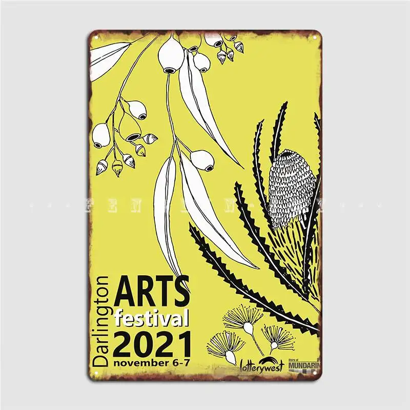 

2021 Darlington Arts Festival 2021 Design Metal Plaque Poster Plates Mural Designing Cinema Kitchen Tin Sign Poster