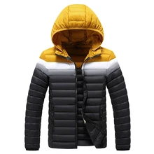 

FAKUNTN Winter Jacket Youthful Men Autumn New Thick Warm Fleece Hooded Parkas Jacket Coat Men Outwear Casual Windbreak