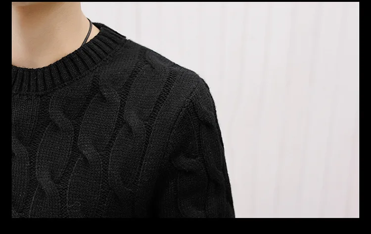 Black White Thick Sweater Long Leeve for Men Solid Loose Fashion Sweater Knitted Japan Style Mens Designer Sweater
