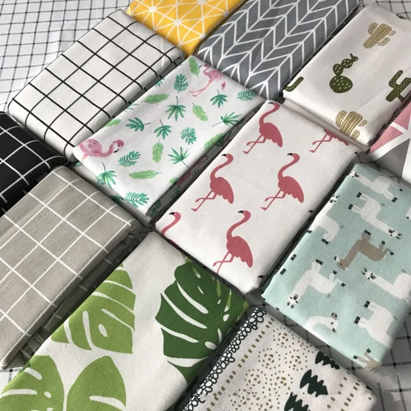 

Telas Sewing Cotton Linen Fabric Printed Textile Linen Cotton Canvas Fabic DIY Quilting Pillowcase Tablecloth Curtain Material