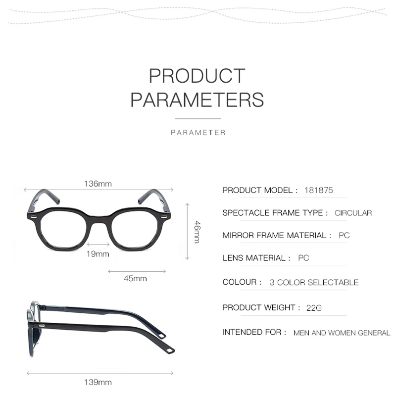VCKA Fashion eyeglasses frame women Reading glasses Mens Plastic mirror leg Resin lenses Prescription Eyewear+1.0to+4.0