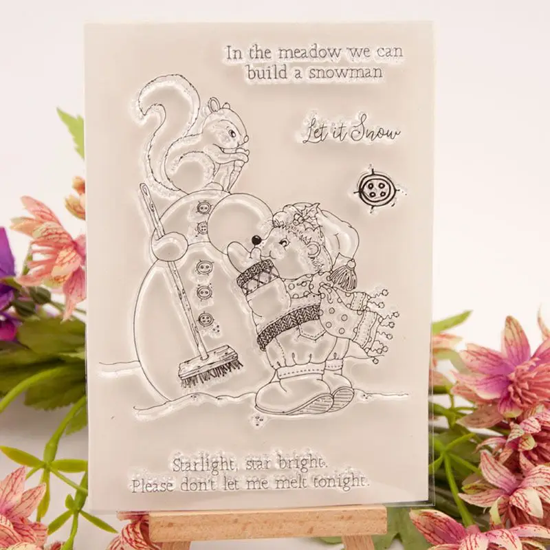 

Merry Christmas Silicone Clear Seal Stamp DIY Scrapbooking Embossing Photo Album Decorative Paper Card Craft Art Handmade Gift