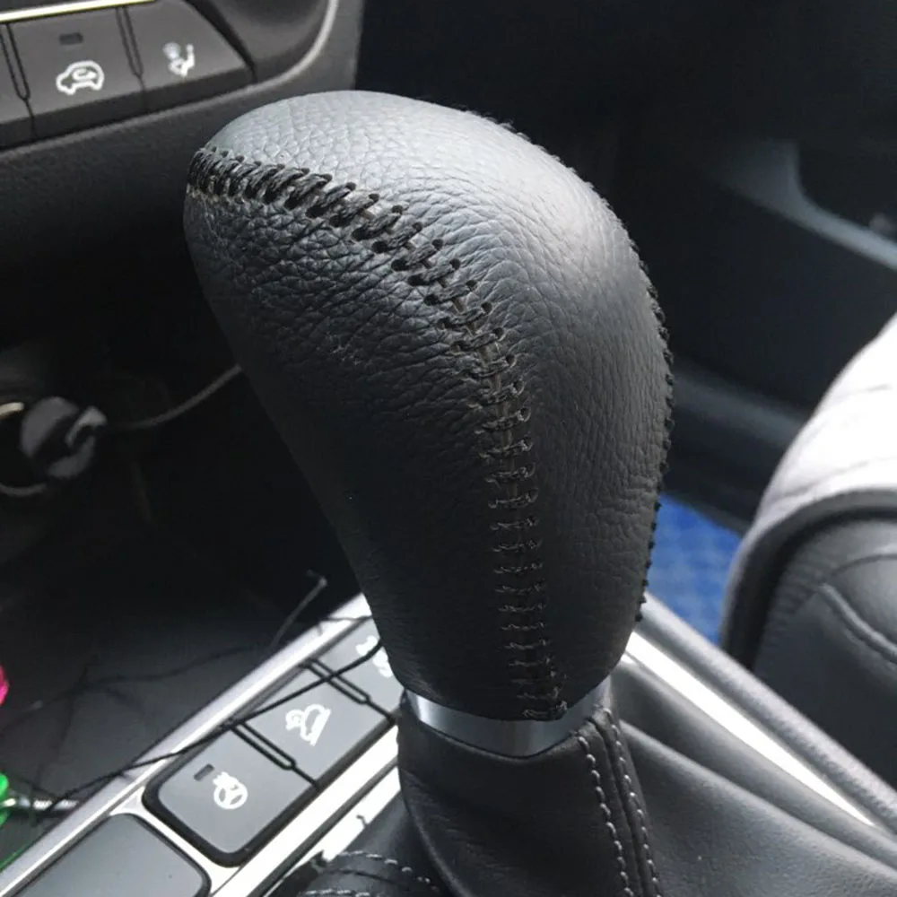 Автомобильный стиль, кожаный чехол, Головка рычага автоматической коробки передач, ручка переключения передач, рычаг переключения передач, чехол для hyundai Creta ix25