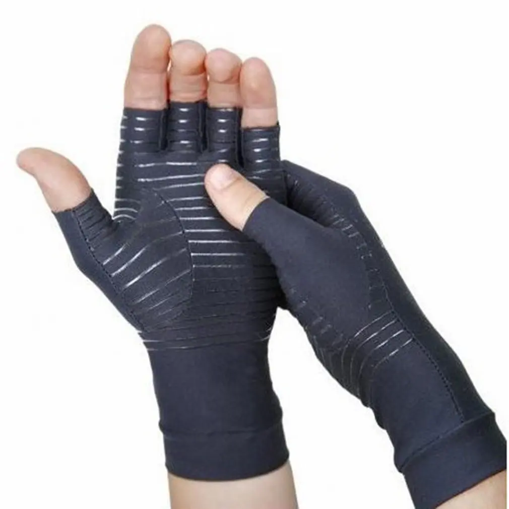 

Boys Girls Winter Gloves Unisex Fiber Half Finger Joint Recovery Health Compression Gloves Touch Screen Gloves Road Bike Gloves