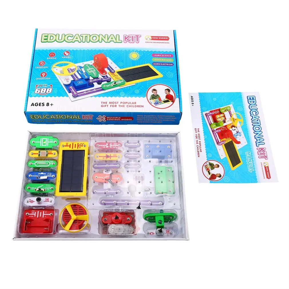 

Multicolor Electronics Discovery Kit Smart Electronics Block Kit Educational Science Kit Toy Best DIY Toys for Kids Children