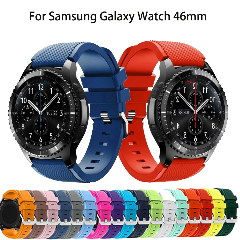 Для Samsung Gear S3 Frontier Classic 22 мм силиконовый наручный ремешок для Huawei Watch GT спортивный