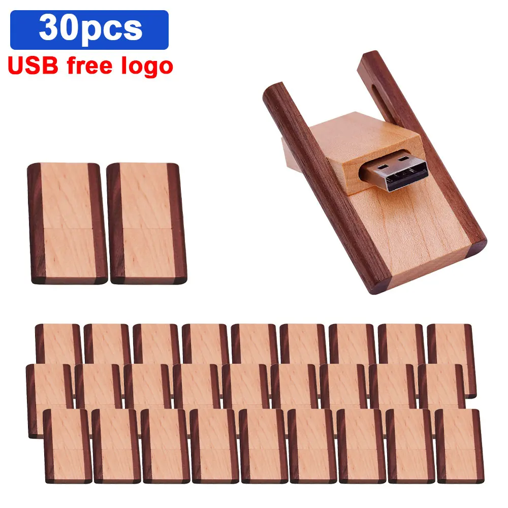 30 шт./лот usb флеш-накопитель Maple Walnut wood cross style 4 ГБ 8 16 32 64 usb2.0 Флешка с бесплатным