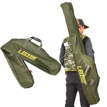 

Portable Foldable Fishing Rod Tackle Tools Carrier Oxford Cloth Storage Bag Case