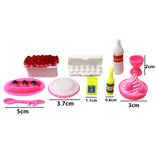 Mix Doll Pretend Play Toy Baby Bed Princess Chair Doll Furniture Cart for Barbie Accessories For Kelly Dollhouse Fashion Toy JJ 2