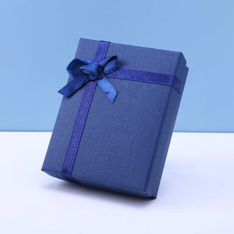 12pcs Paper Jewelry Box Cardboard Gift Boxes for Ring Necklace Earring Women Jewelry Packaging Display with White Sponge 7x9cm