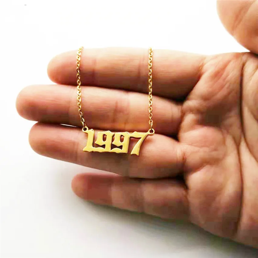 3 метра модные ожерелья с подвесками в виде цифр на год для женщин ожерелье