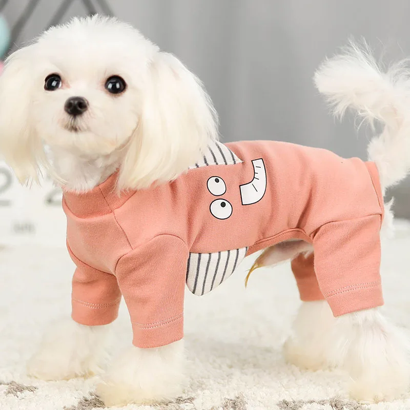 Осень-зима новейшая забавная Одежда для собак с животным принтом четырехногий розовый синий желтый цвета одежда для маленьких собак