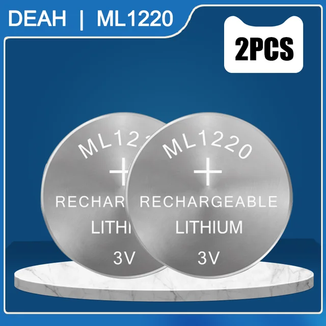 110PCS ML1220 1220 3V Lithium Rechargeable Battery CMOS RTC BIOS Back
