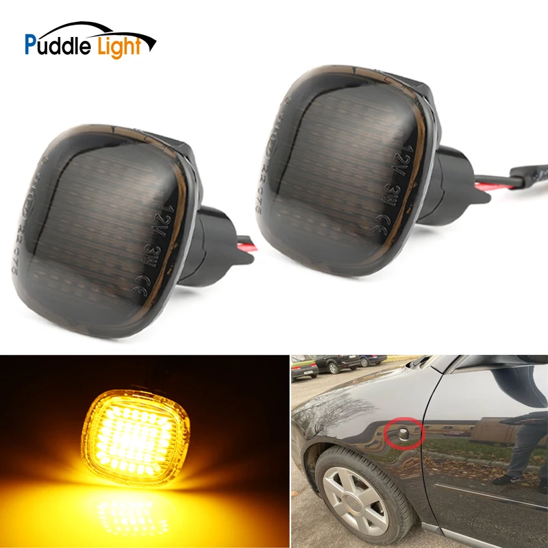 

2pcs Led Dynamic Side Marker Light Turn Signal Sequential Blinker Light Fender Lamps For Audi A3 A4 A8 SEAT Cordoba Ibiza Leon