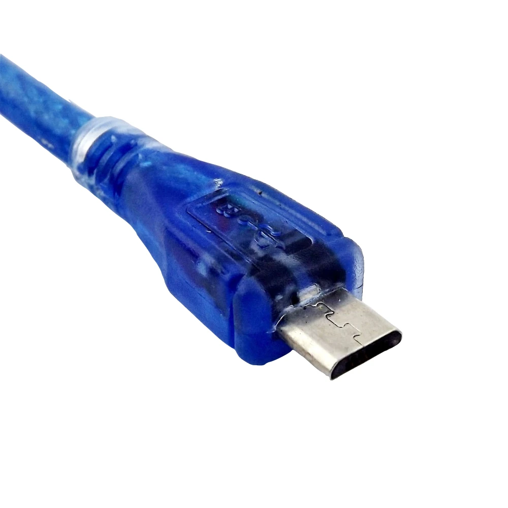 5 шт. 1FT/30 см USB 2,0 Тип A штекер Micro USB B 5-контактный штекер данных зарядный кабель переходника шнур синий