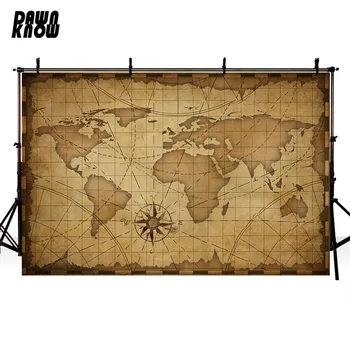 

DAWNKNOW Map Vinyl Photography Background For Baby Cartoon Bear Photo Shoot Backdrop For Wedding Photo Studio G928