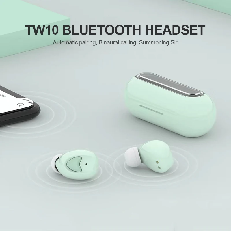 Новинка Tws10 Bluetooth гарнитура для Android Macaron Беспроводные Bluetooth 5,0 наушники бинауральные звук стерео HIFI наушники для IPhone