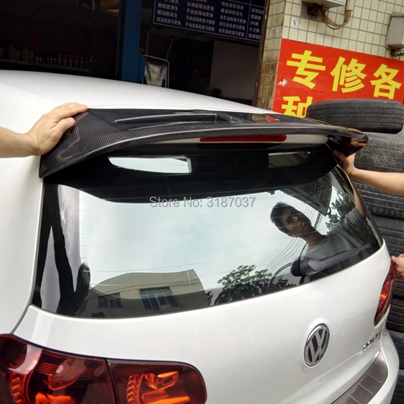 Для Volkswagen Golf 6 VI MK6 стандарт 2010 2013 RS Стиль углеродное волокно задний спойлер на