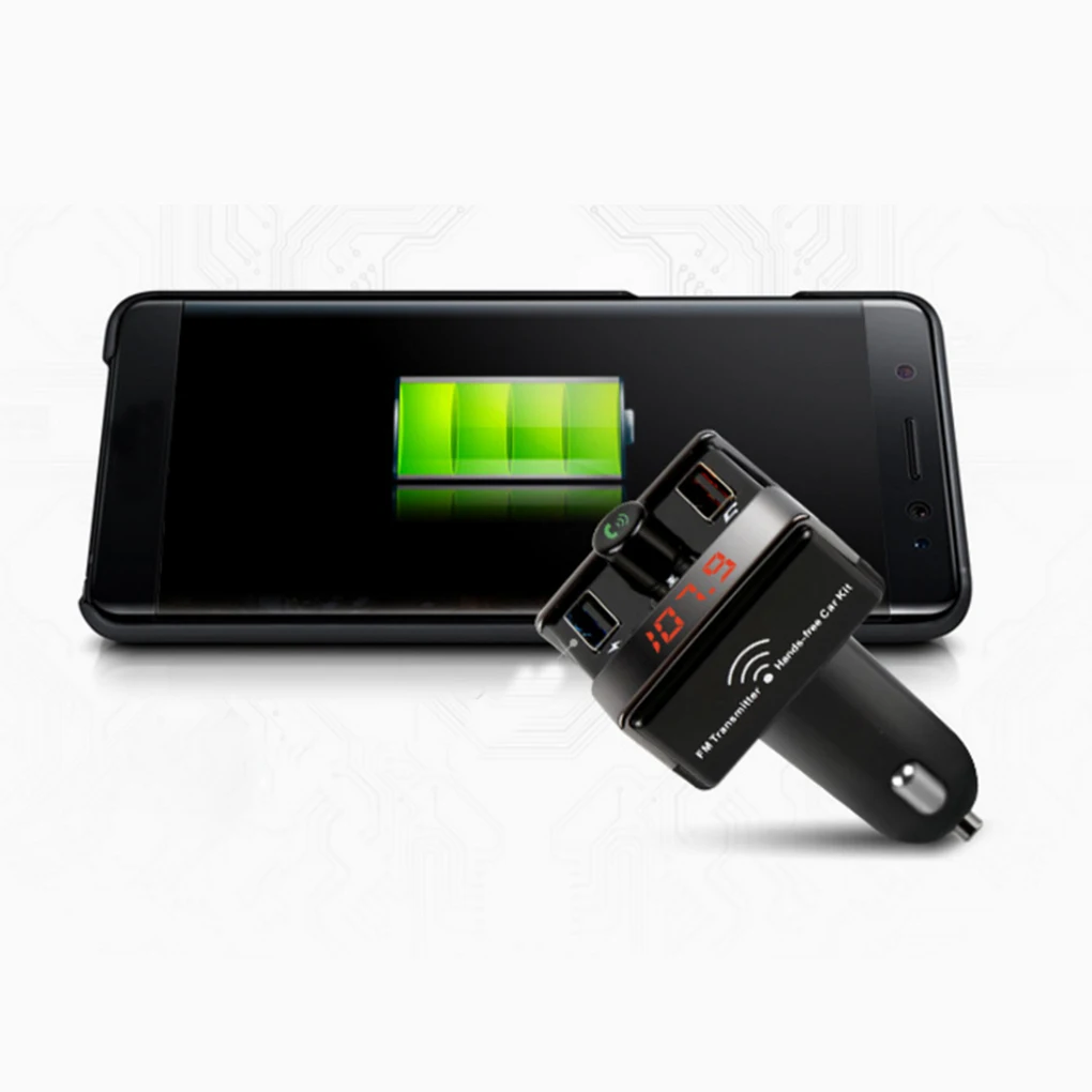 MP3-плеер беспроводной fm-передатчик Handsfree USB автомобильный Bluetooth двойной USB интерфейс MP3-плеер зарядное устройство